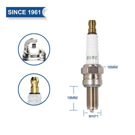 4 PCS TORCH B9RC Spark Plug Replace for N GK CR9E/6263,for Bos ch 0242068500 UR08CC UR2CC, for Cham pion 653 8698 G57C OE092 OE092/T10 RG4HC RG92C, for Den so 5363/IU27 5735/IU01-27 4131/U27ESR-N