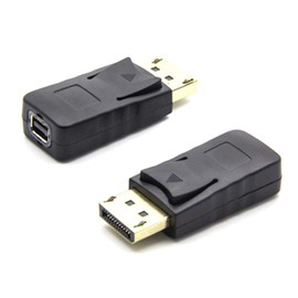 VMOJO DisplayPort Male to Mini DisplayPort Female Adapter DP to Mini DP (Thunderbolt) Adapter Black