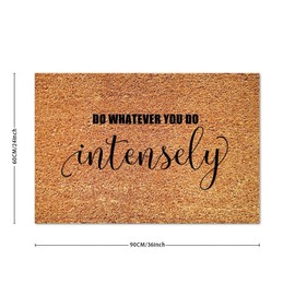 SILYHEART Do Whatever You Do Intensely Coir Door Mat Bible Verse Doormats Farmhouse Thick Durable Non Slip Mat for Home Entrance Floor Door Porch 24x36in