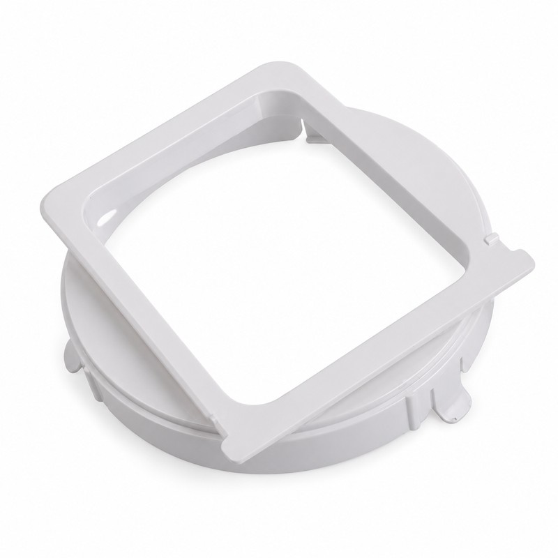 Portable Air Conditioner Exhaust Hose Adapter – White Square-to-Round Connector