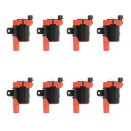 SYMOTTEC Ignition Coil Pack of 8 replacement for Chevy Silverado for GMC Sierra Yukon 4.8L 5.3L 6.0L Round Replace# UF262