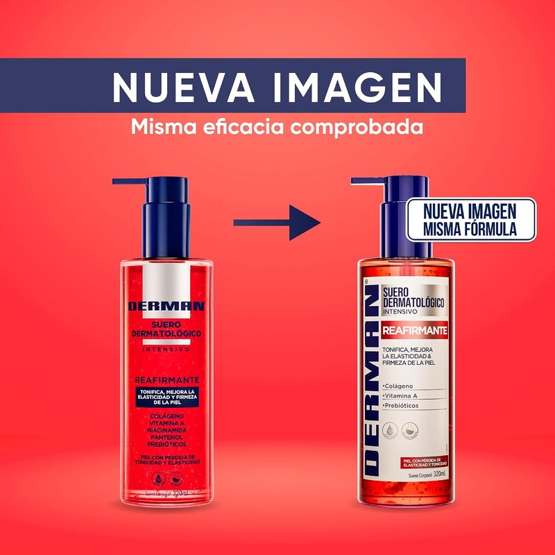 DERMAN Suero Dermatológico Reafirmante │ Colágeno + Niacinamida │ 320