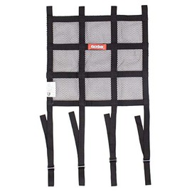 RaceQuip Race Car Window Net with Mounting Straps Hybrid Mesh and Ribbon Style SFI 27.1 Certified Black 18H x 24W 822005