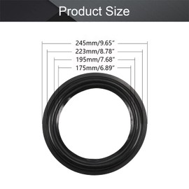 Fielect 2 Pcs 9.5inch /245mm Black Color Speaker Foam Edge Surround Rings Replacement Parts for Speaker Repair or DIY