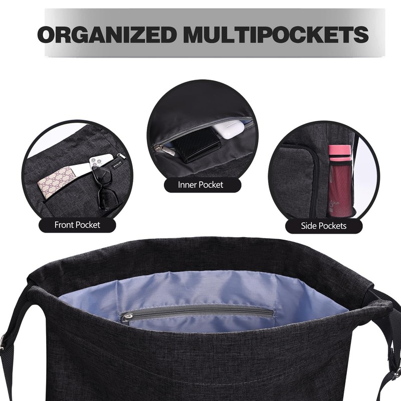 BAVELOE Drawstring Backpack with Wet Pocket & Shoe Compartment, Water-Resistant