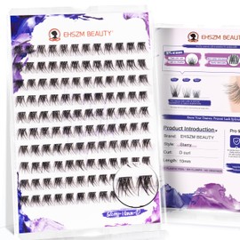 Upgraded,10mm Lash Clusters Wispy D Curl with No Plastic Feel,Natural Cluster Eyelash Extensions,Ultra-Soft Individual Lashes with Thin Band,long-lasting and New Comfort -Starry Style[Ehszm Beauty]