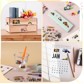 HJZHII 10 Sheets of 3D Stickers for Children and Toddlers, 3D Stickers Children, Digger Tractor Sticker, Puffy Car, Vehicle, Digger Reward Stickers, Swollen Stickers for Boys, Teachers, Children's