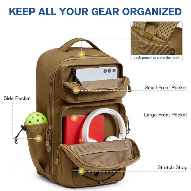 G4Free Pickleball Bag Fits 2 to 6 Paddles, Large Pickleball