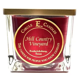 Circle E Candles, Hill Country Vineyards Scent, Medium Size Jar Candle, 22oz, 2 Wicks