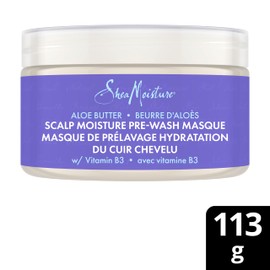 Shea Moisture Aloe Butter Scalp Moisture Pre-Wash Masque with Vitamin B3 for hydrated scalp & stronger, moisturized hair 113 g