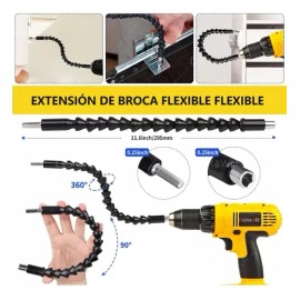 33pcs Juego Brocas Extensión Y Taladro Angular 105° Goxawee