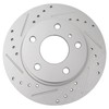 TRQ Front and Rear Performance Brake Rotors Set Premium G-Coated