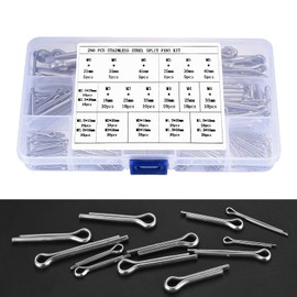 Cotter Pin Assortment, Stainless Steel Folding Cotter Pins, Spring Pin Set, Body Clips, Safety Cotter Pins, Spring Cotter Pin Clips for Cars, Motorhomes, Garden Tools (Model I)