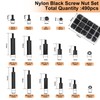 GZLFH 490 Pieces Hex Spacer, Nylon Screw M2.5 M3 Black