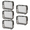 Pack of 5 Transparent Toiletry Bag, Waterproof PVC Travel Wash
