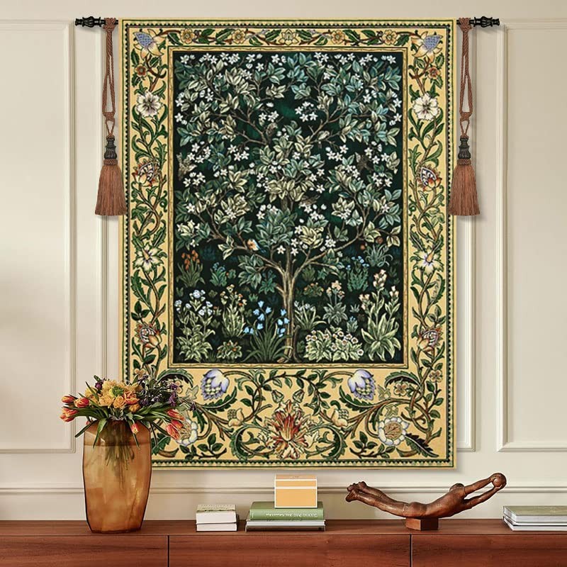 Aubelin Tapestry Large Green William Morris Tree of Life Fine