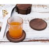 Absorbent Coasters for Drinks with Holder - 6packs, Silicone Coaster