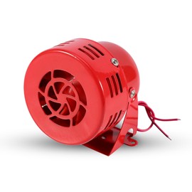 DEWIN Red Air Sirens, 12 V Electric Car, Truck, Motorcycle Driven Air Attacks, Siren Horn Alarm Loud 50s Red