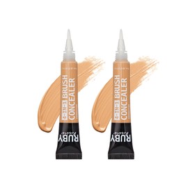 Ruby Kisses 4-In-1 Concealer, Color Corrector, Contour & Highlight, Full Coverage Natural Finish Covers Under Eye Circles & Blemishes, Hydrating & Long Lasting Formula (Warm Nude, 2 Pack)