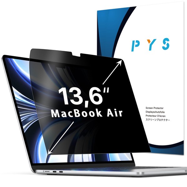 PYS 360° Blickschutzfolie für MacBook Air 13" 13,6 Zoll M2