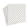 Entertaining with Caspari Luncheon Napkin, Chevron Pale Silver, 20-Pack