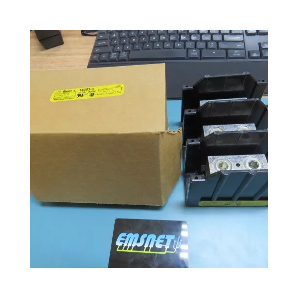 BUSSMAN 16303-3 Qty of 1 per Lot Barrier Terminal Blocks