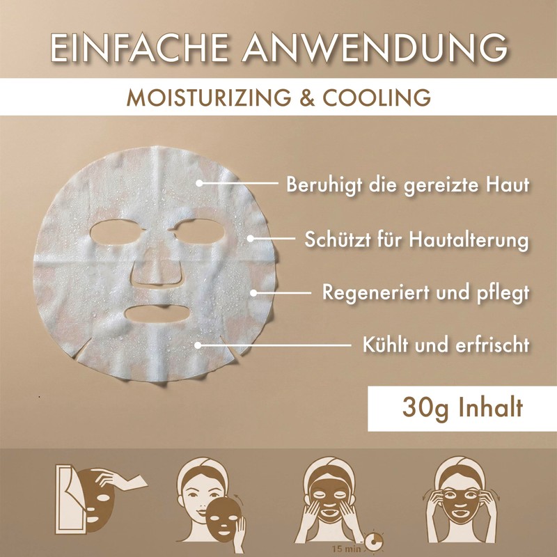 Clupy After Sun Face Mask - Cooling Moisturiser & Regeneration