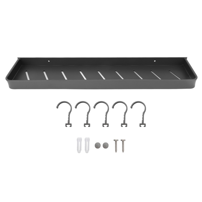 Shower Caddy Space Aluminum Rustproof Smoothing Simple Black Sturdy Bathroom