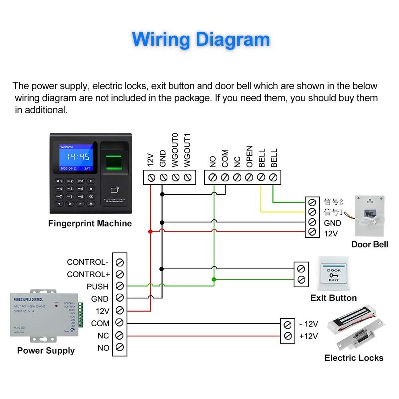 LIBO Intelligent Biometric Fingerprint Time Attendance Machine Time Clock Recorder