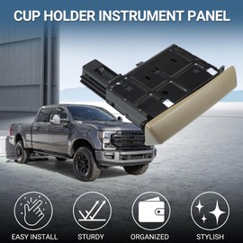 TUCKBOLD Cup Holder for Ford F-250 2005-2007 Practical 5C3Z-2504810-AAE | Instrument Panel Drink Holder Brown 1 Pcs