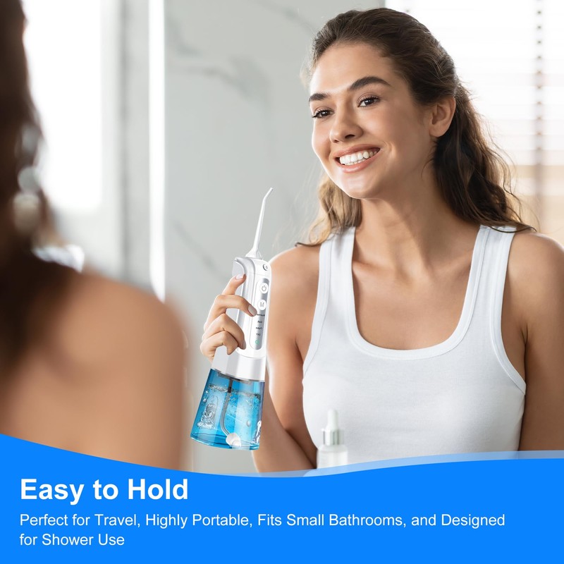 Water Flosser Pick for Teeth: 4 Modes Cordless Portable Water