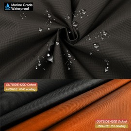 kayme Tire Cover, Large Tire Storage Bag, Seasonal Spare Tire Storage Cover, Durable Tire Bags Used in Trucks, SUV, Trailer Sun Rain Snow Protection, Fit 32 Inch Tire Diameter-Black Orange