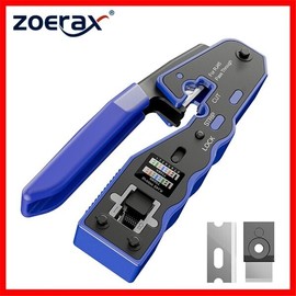 ZOERAX/RJ45/Crimps/Tool/Ethernet/Crimping/All-In-One/Crimper/Pass/Thru/Cat6/Cat5e/Exchange/Blade/Inc