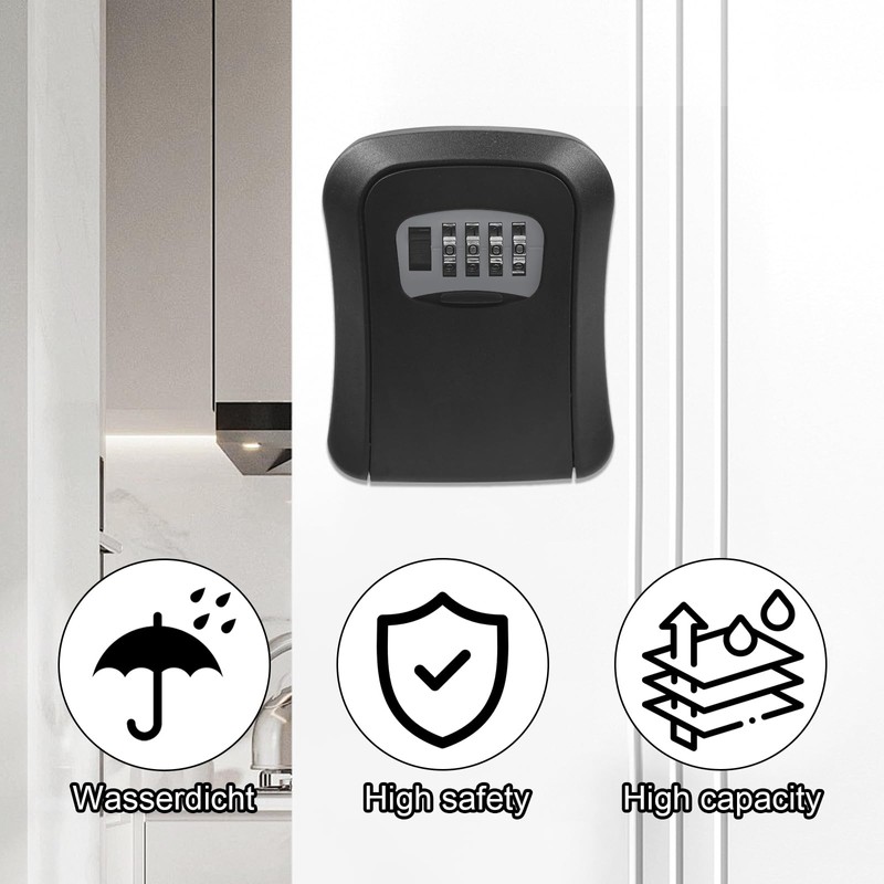 ZITUZY Outdoor Key Safe 4 Digit Key Safe with Number