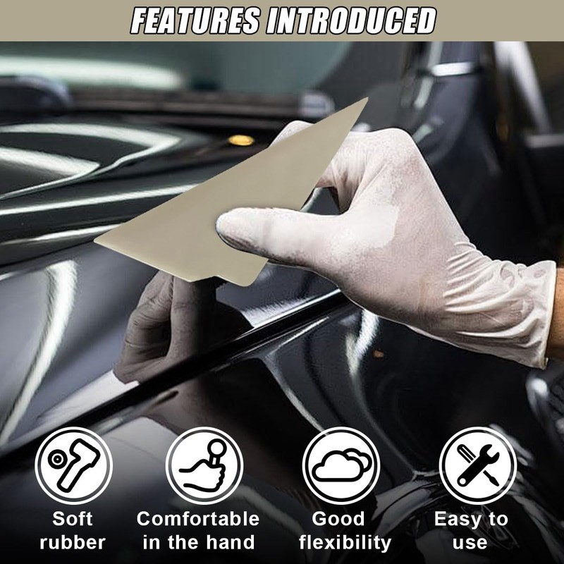 DUSCOKE 2PCS Triangle Contour Squeegee Car Window Tint Tools- Flexible