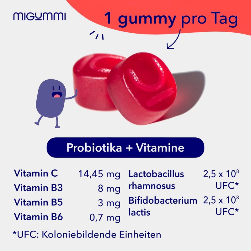 Probiotic Gummies Children | 100 Gummies with Natural Cherry Flavour