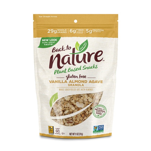 Back to Nature Gluten Free Granola, Non-GMO Vanilla Almond Agave, 11 Ounce (Packaging May Vary)
