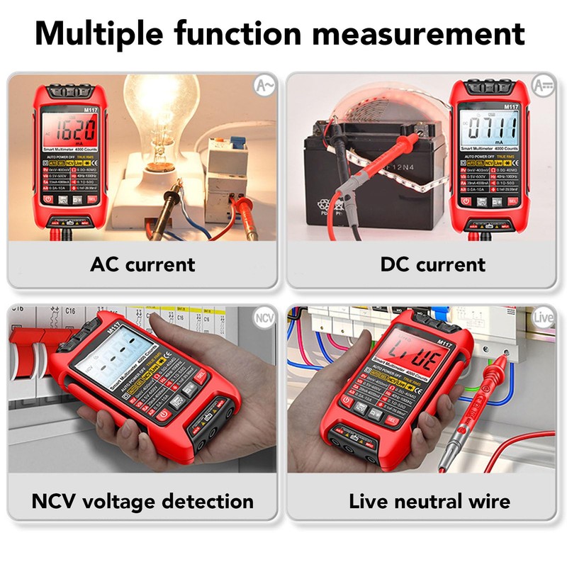 Digital Multimeter Voltage Tester 4000 Counts Automatic Intelligent Maintenance Power