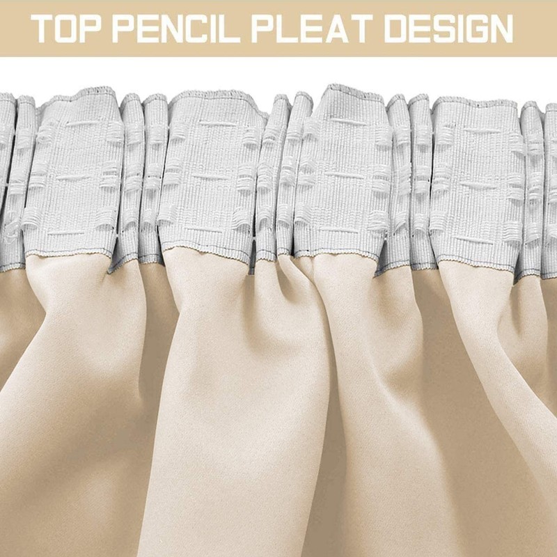 Imperial Rooms Blackout Curtains for Living Room - Pencil Pleat