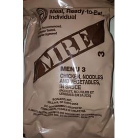 2021 Genuine Military MRE Meals Ready to Eat with Inspection Date 2021 or Newer (Chicken Noodle)