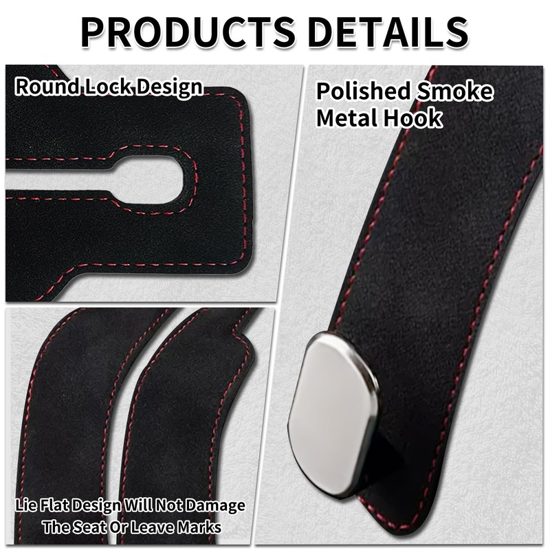 Upgrade 2 Pack Car Hooks for Headrest,Car Seat Back Storage