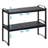 2 Pack Expandable Cabinet Countertop Shelves, Stackable Shelves Organizers For