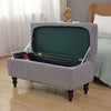 Lussenwert Ottoman Cover Rectangle, Stretch Jacquard Storage Ottoman Cover Rectangle