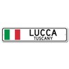 Lucca, Tuscany - Italian Flag Sign - Metal Novelty Sign