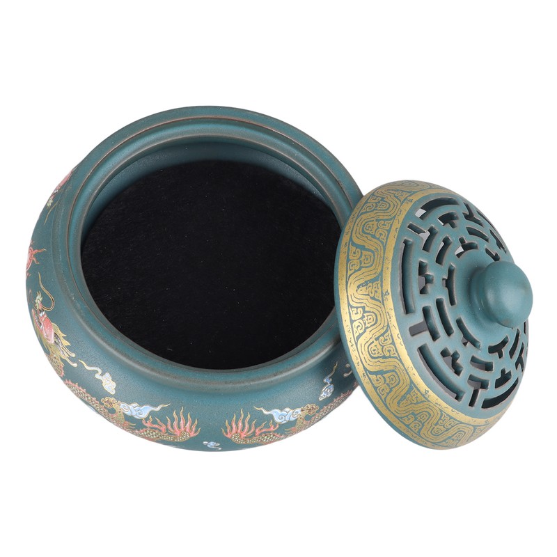 Incense Burner Ceramic Colour Enamel Exquisite Pattern Retro Incense Cone