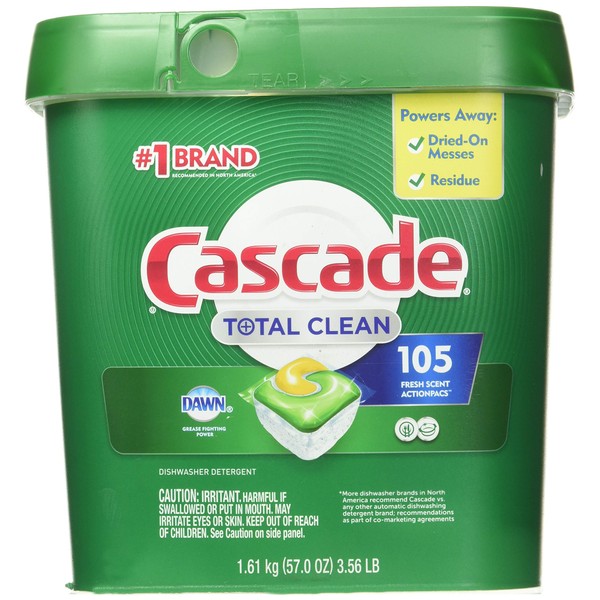 Cascade Total Clean Dishwasher Detergent Fresh 105 Scent ActionPacs Net