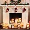 Retisee 3 Pcs Farmhouse Christmas Flameless Candles with Remote Rustic