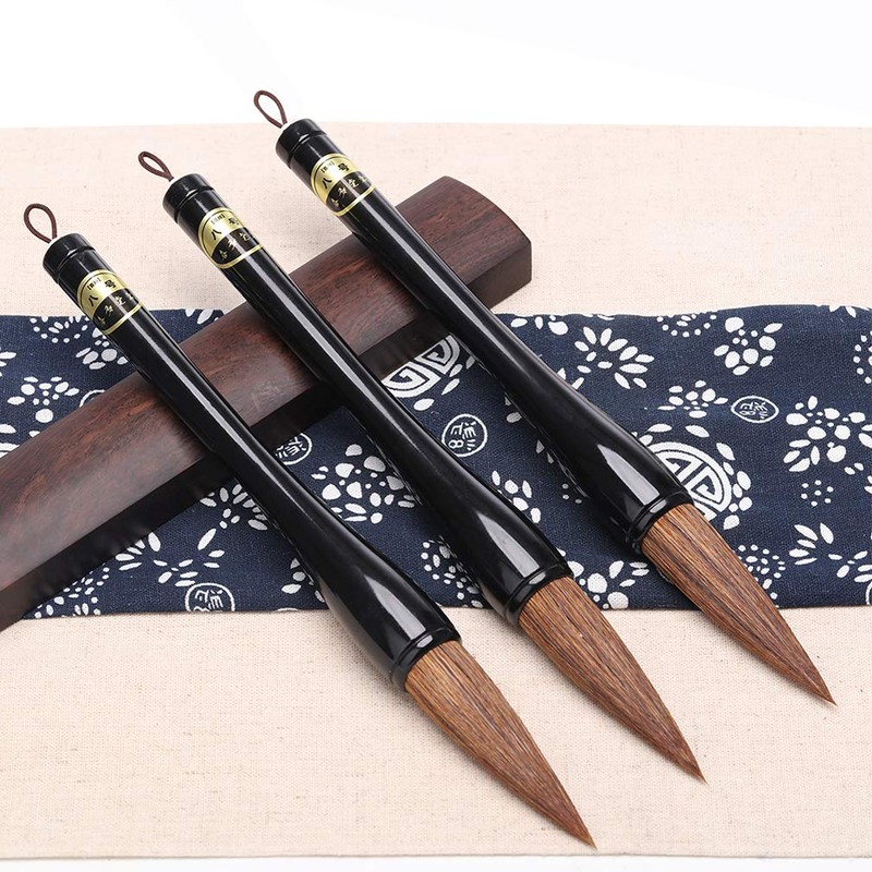 Calligraphy Brush, Beginning Writing Brush, For Large Articles, Brown Hair,