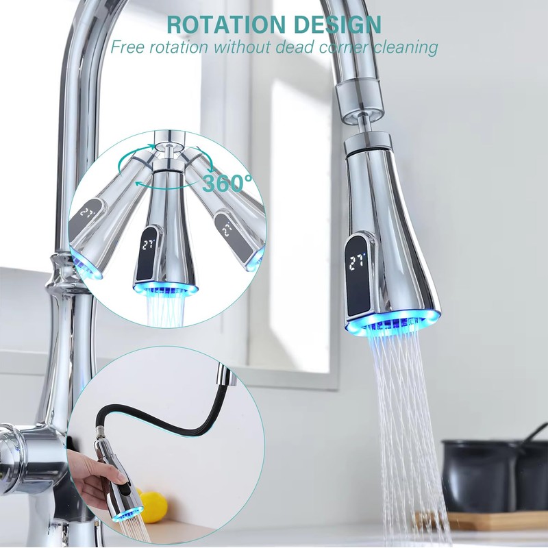 JINYOMFLY LED Tap Attachment for Kitchen Tap with LED, 2