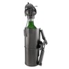 Handmade Golfer with Golf Clubs Metal Wine Bottle Holder